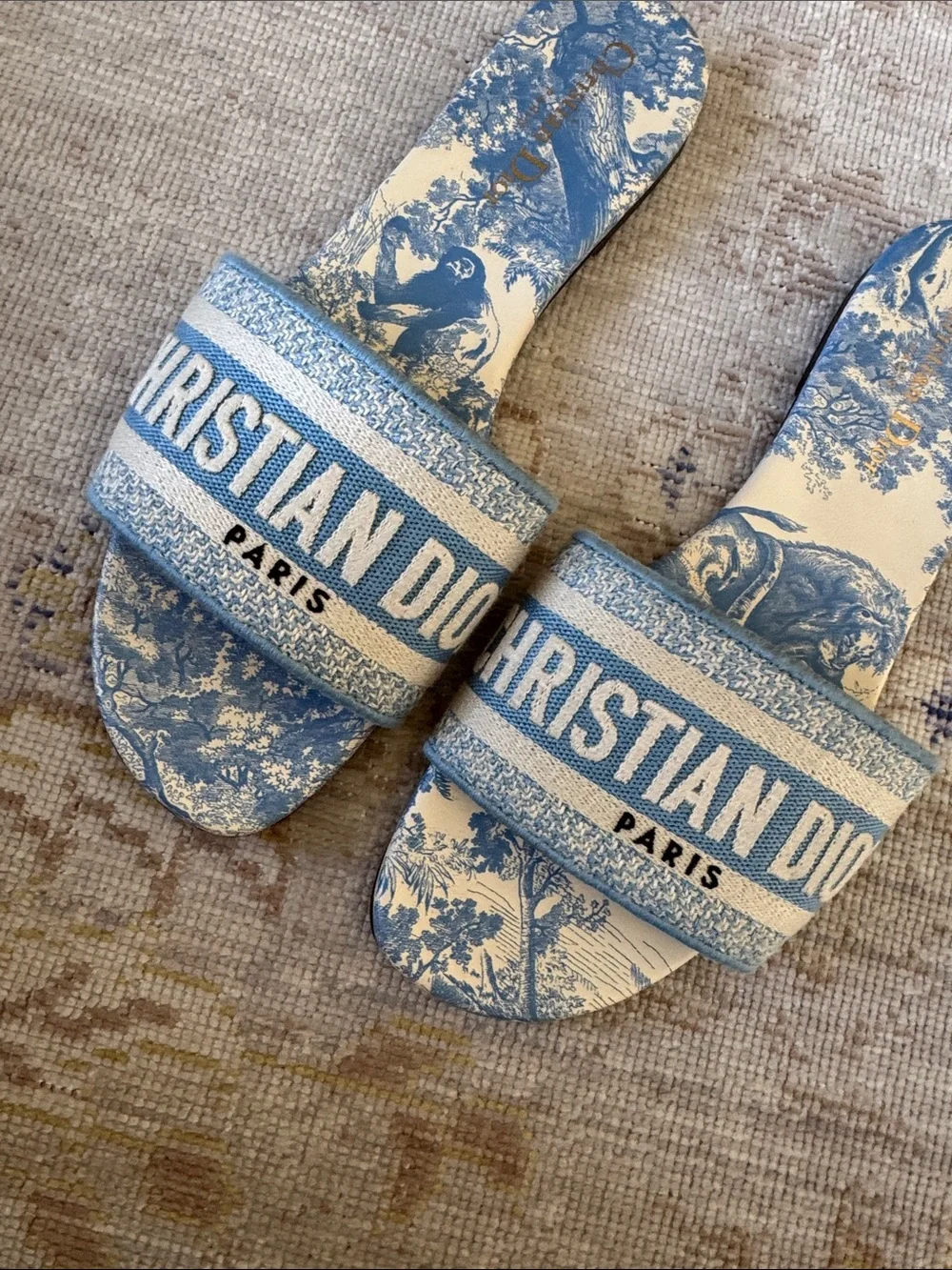 Christian Dior Canvas Printed Slides Size 39 - Picture 4 of 10